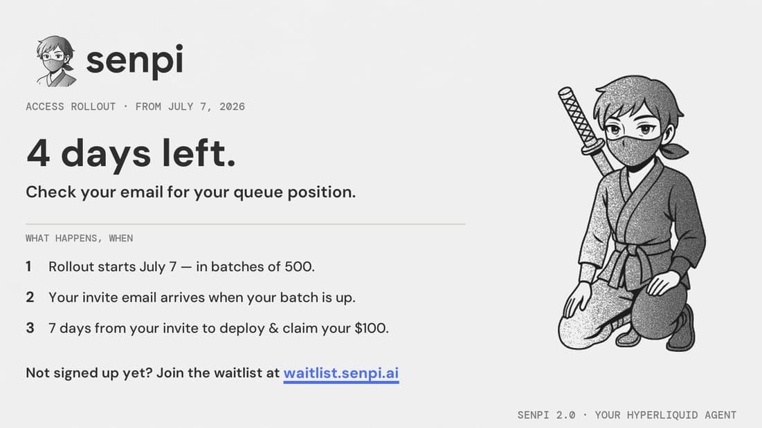 Senpi Waitlist overview